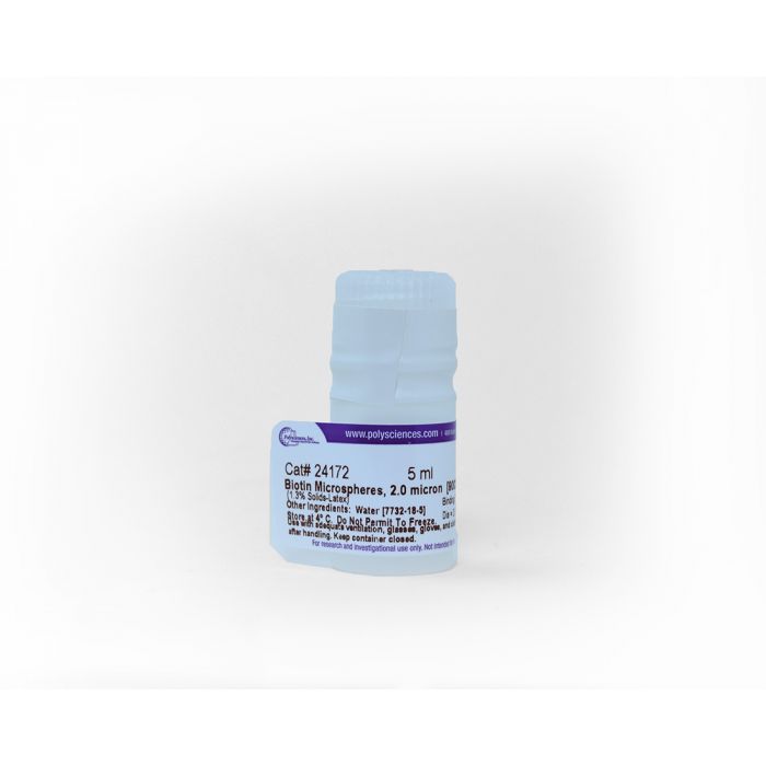 Biotin Polystyrene Particles, 1%w/v, 6.0-8.0µm, 5mL Biotin Polystyrene Particles, 1%w/v, 6.0-8.0µm, 5mL